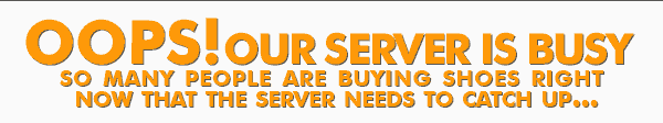 Oops! our server is busy. So many people are buying shoes right now that the server needs to catch up...